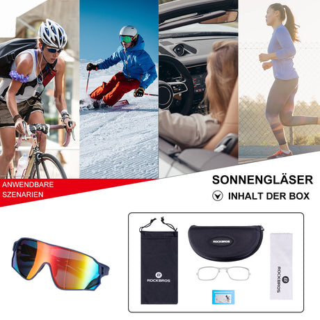 ROCKBROS Fahrradbrille Polarisierte Sportsbrille mit UV-Schutz - ROCKBROS-EU