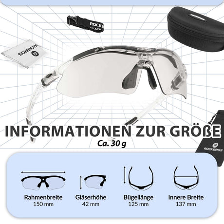 ROCKBROS Fahrradbrille Selbsttönend Brille Sonnenbrille UV 400 - ROCKBROS-EU