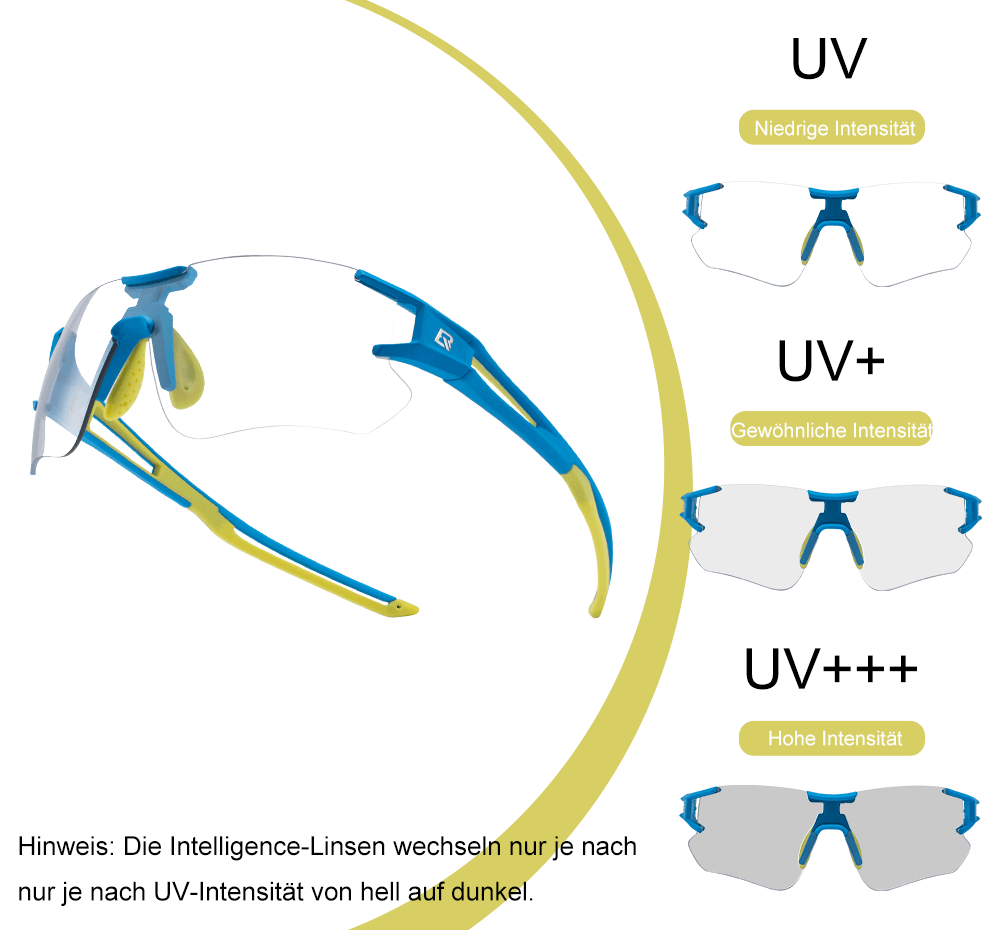 ROCKBROS Fahrradbrille Selbsttönend für Damen & Herren mit UV400 Schutz - ROCKBROS-EU