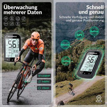 rennrad computer watt ROCKBROS Fahrradcomputer GPS wasserdicht Tachometer und Kilometerzähler – ROCKBROS-DE
