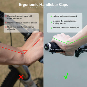light e trekking bike ROCKBROS Fahrradgriffe Ledergriffe für Lenker mit 22,2 mm Durchmesser – ROCKBROS-DE