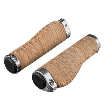 Karo Lot de 2 poignées de vélo ergonomiques en PVC Texture imitation Karo Lot de 2 poignées de vélo ergonomiques en PVC Texture imitation