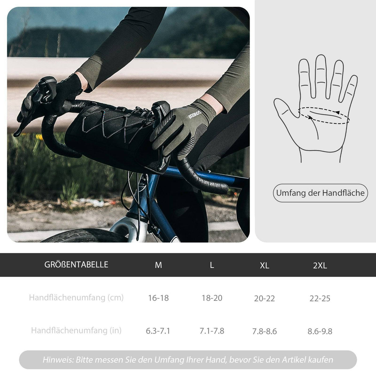 ROCKBROS Fahrradhandschuhe Damen/Herren Touchscreen Anti-Rutsch Dünne - ROCKBROS-EU