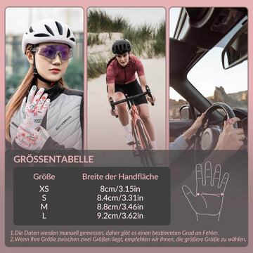 fahrradhandschuhe größen ROCKBROS Fahrradhandschuhe Damen Winddicht Handschuhe Touchscreen –  ROCKBROS-DE