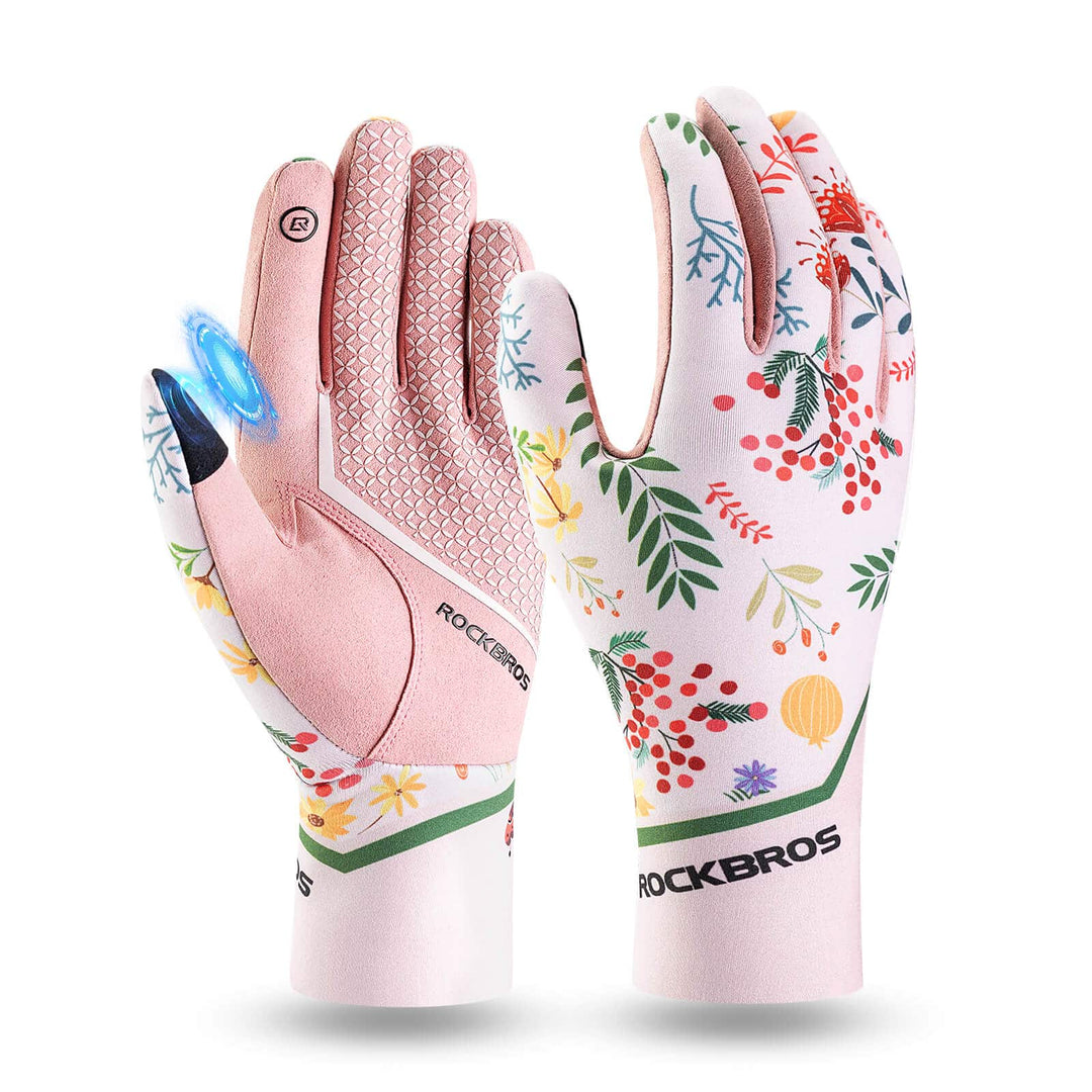 ROCKBROS Guanti Ciclismo Lunghi Traspiranti | Antivento, Touch Screen, Finestra Per Orologio, Imbottiti In Gel, Uomo/Donna - 2
