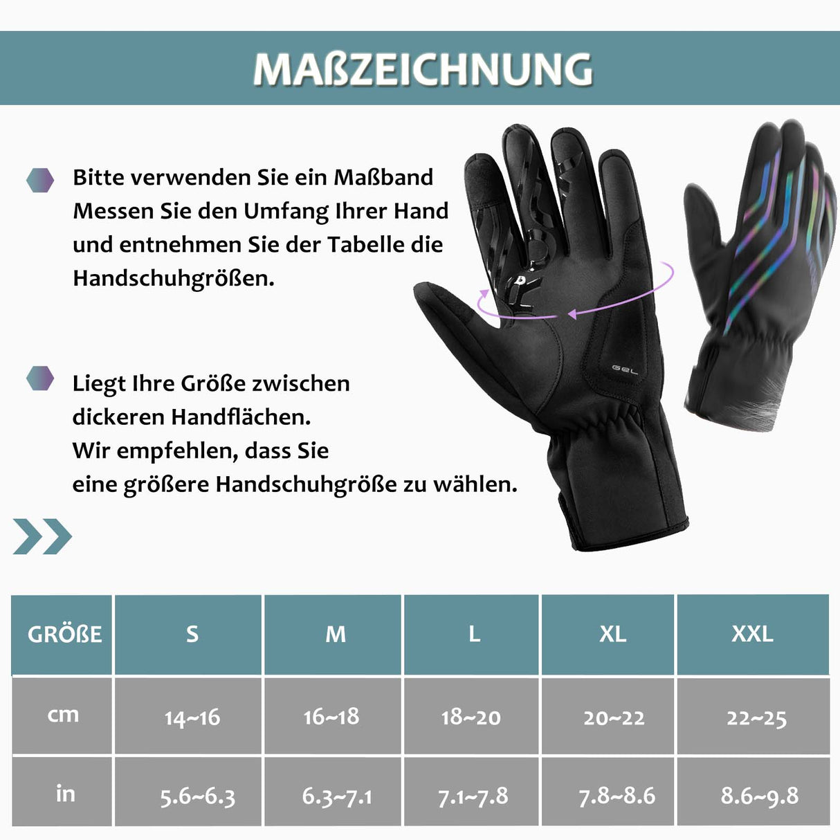 ROCKBROS Fahrradhandschuhe für Lauf, MTB Atmungsaktive Schwarz M-2XL - ROCKBROS-EU