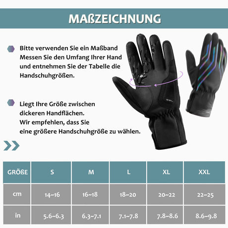 ROCKBROS Fahrradhandschuhe für Lauf, MTB Atmungsaktive Schwarz M-2XL - ROCKBROS-EU