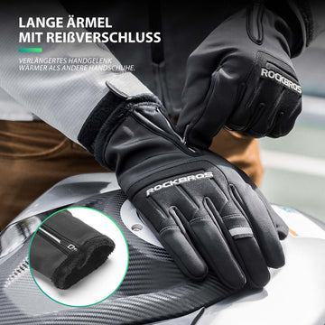 ROCKBROS Fahrradhandschuhe Touchscreen Warme Winterhandschuhe S-XL – ROCKBROS-DE