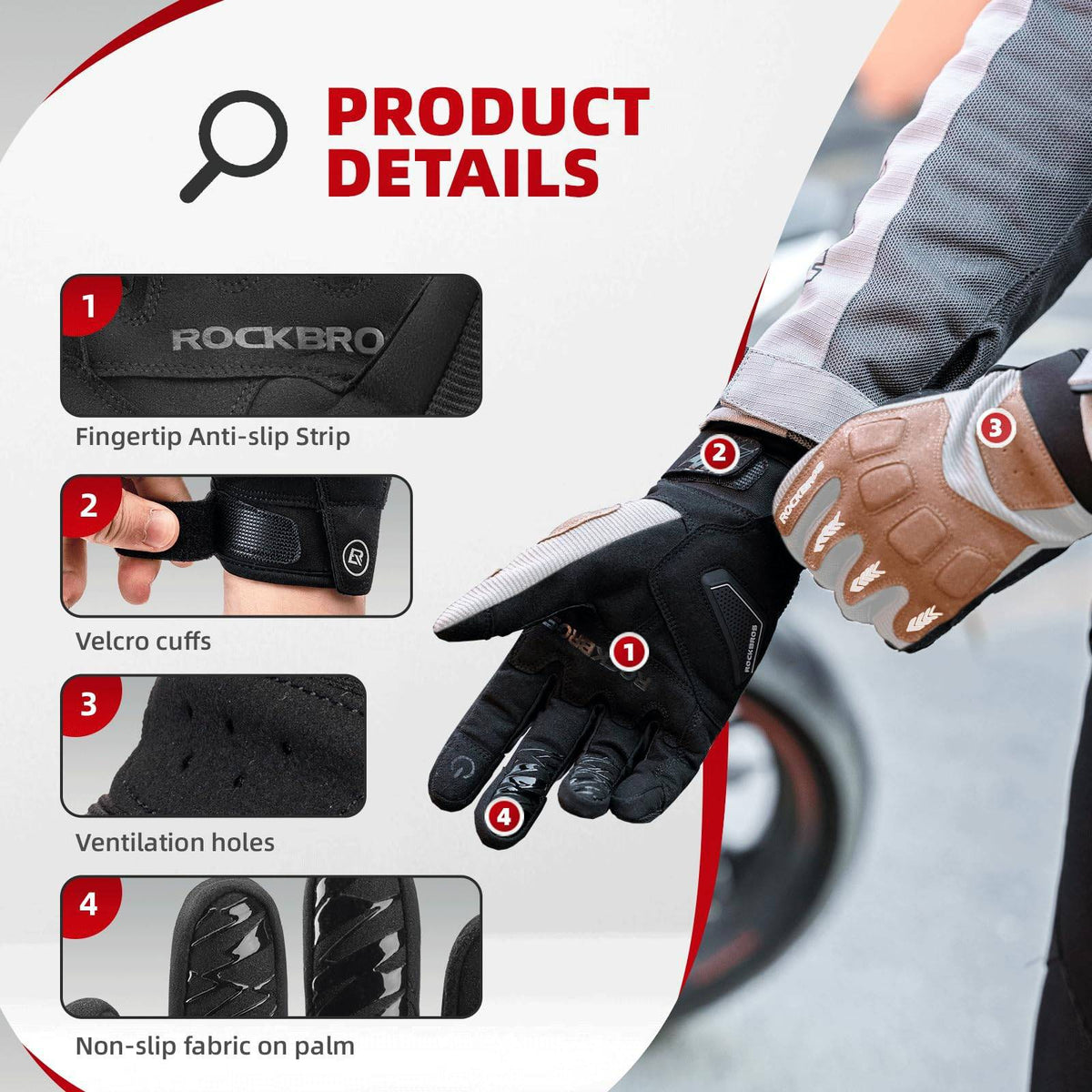 fahrradhandschuhe herren herbst ROCKBROS Fahrradhandschuhe Winter Herbst Herren MTB Stoßdämpfend Hands –  ROCKBROS-DE