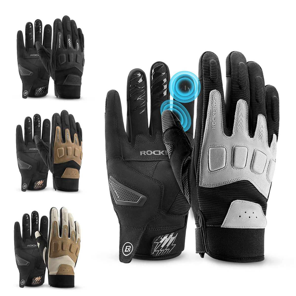 fahrradhandschuhe herbst ROCKBROS Fahrradhandschuhe Winter Herbst Herren MTB Stoßdämpfend Hands –  ROCKBROS-DE