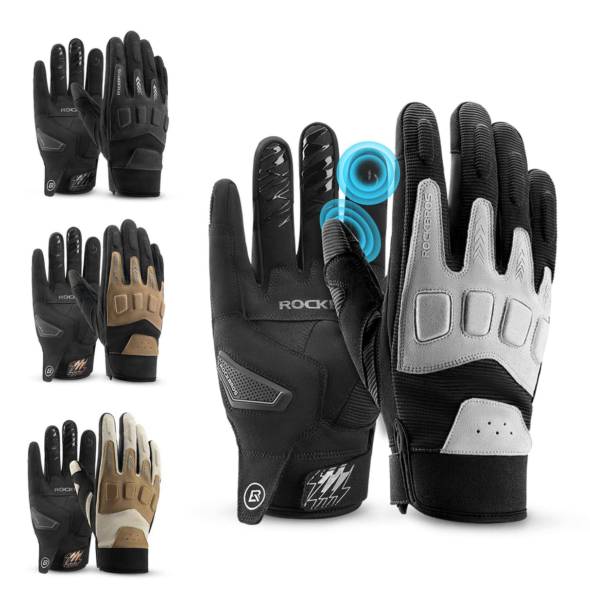 ROCKBROS Fahrradhandschuhe Winter Herbst Herren MTB Stoßdämpfend Handschuhe - ROCKBROS-EU