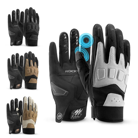 ROCKBROS Fahrradhandschuhe Winter Herbst Herren MTB Stoßdämpfend Handschuhe - ROCKBROS-EU