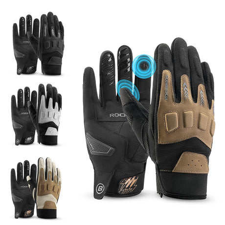 ROCKBROS Fahrradhandschuhe Winter Herbst Herren MTB Stoßdämpfend Handschuhe - ROCKBROS-EU