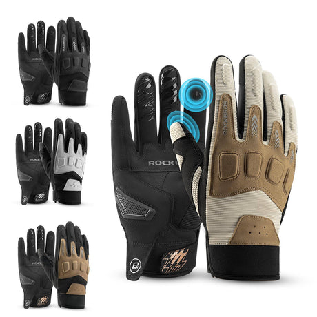 ROCKBROS Fahrradhandschuhe Winter Herbst Herren MTB Stoßdämpfend Handschuhe - ROCKBROS-EU