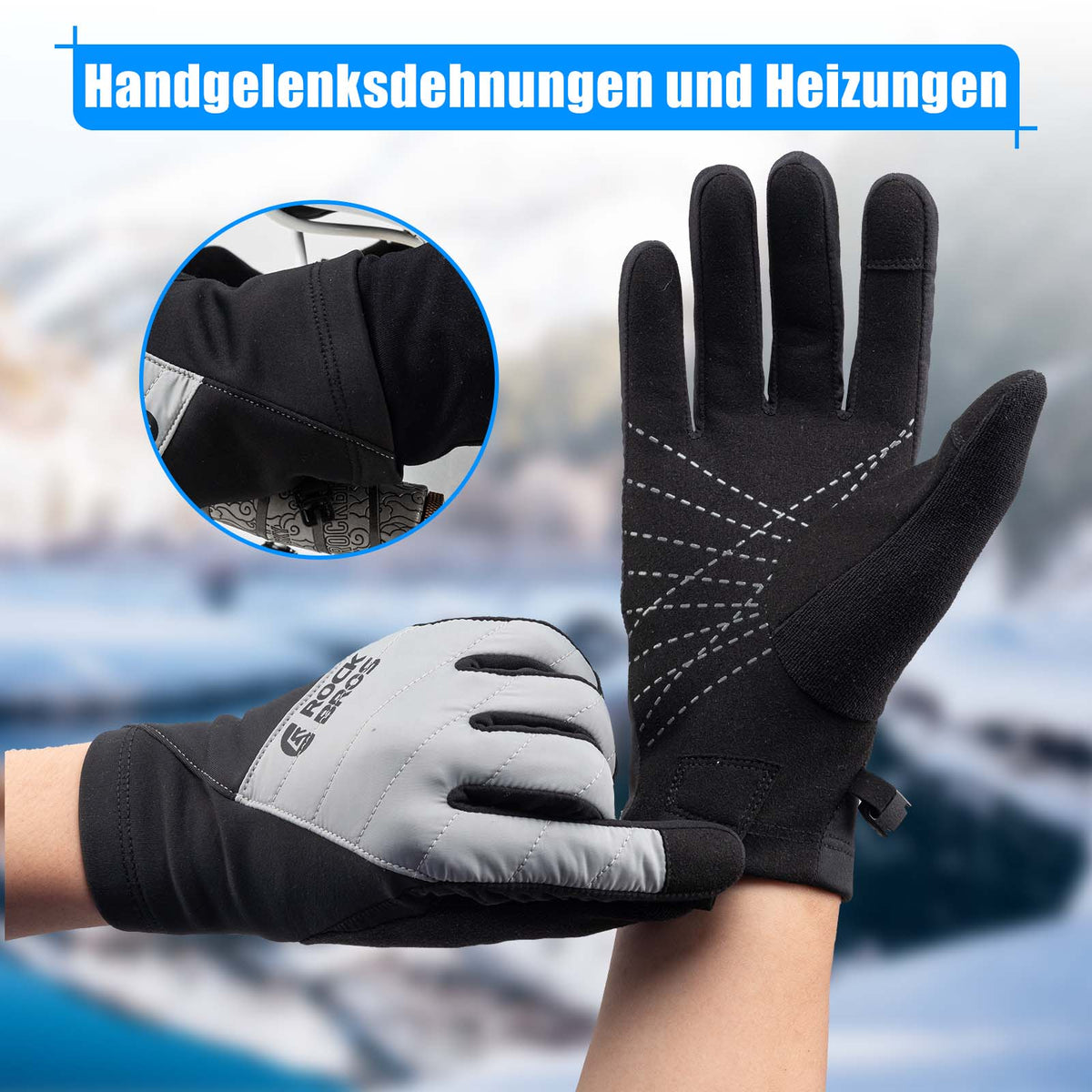Gants de cyclisme ROCKBROS Hiver/Automne, thermiques, unisexes, à doig –  ROCKBROS-DE