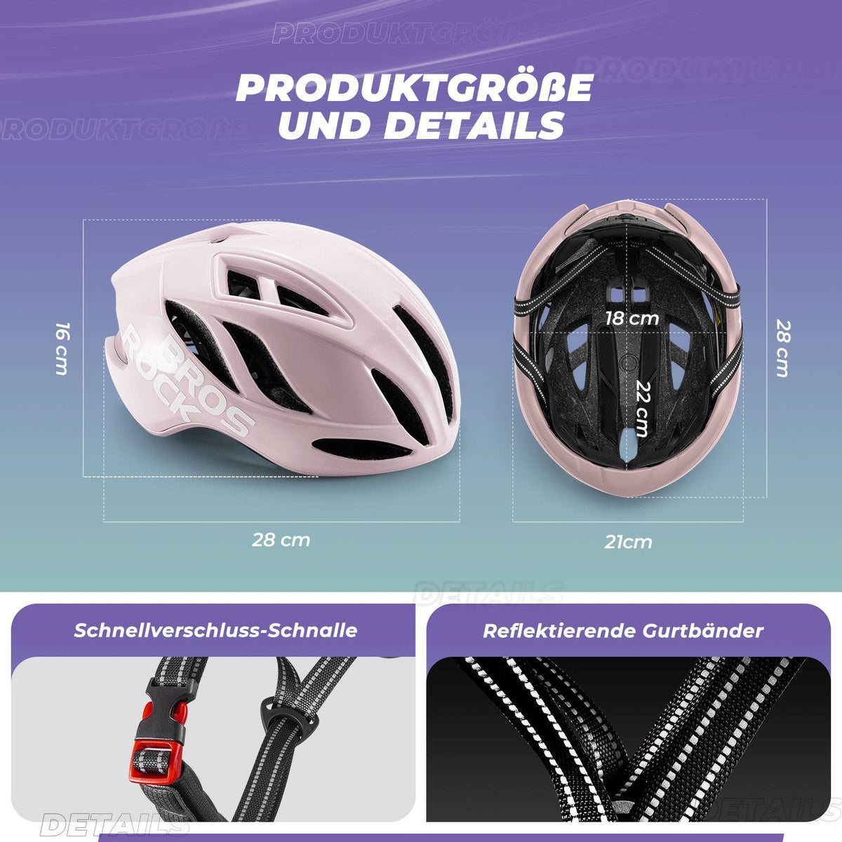 ROCKBROS Bicycle Helmet 58-62cm Adjustable City Helmet Ventilation Uni –  ROCKBROS-DE