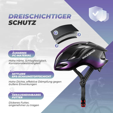 fahrradhelm material ROCKBROS Fahrradhelm 58-62cm Einstellbare Cityhelm Belüftung Unisex –  ROCKBROS-DE