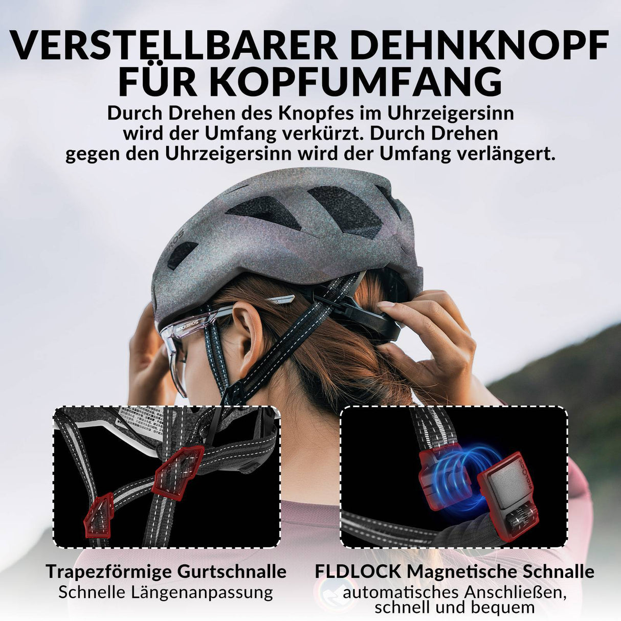 ROCKBROS Fahrradhelm Integrierter Cityhelm für Einsteiger - Unisex - ROCKBROS-EU