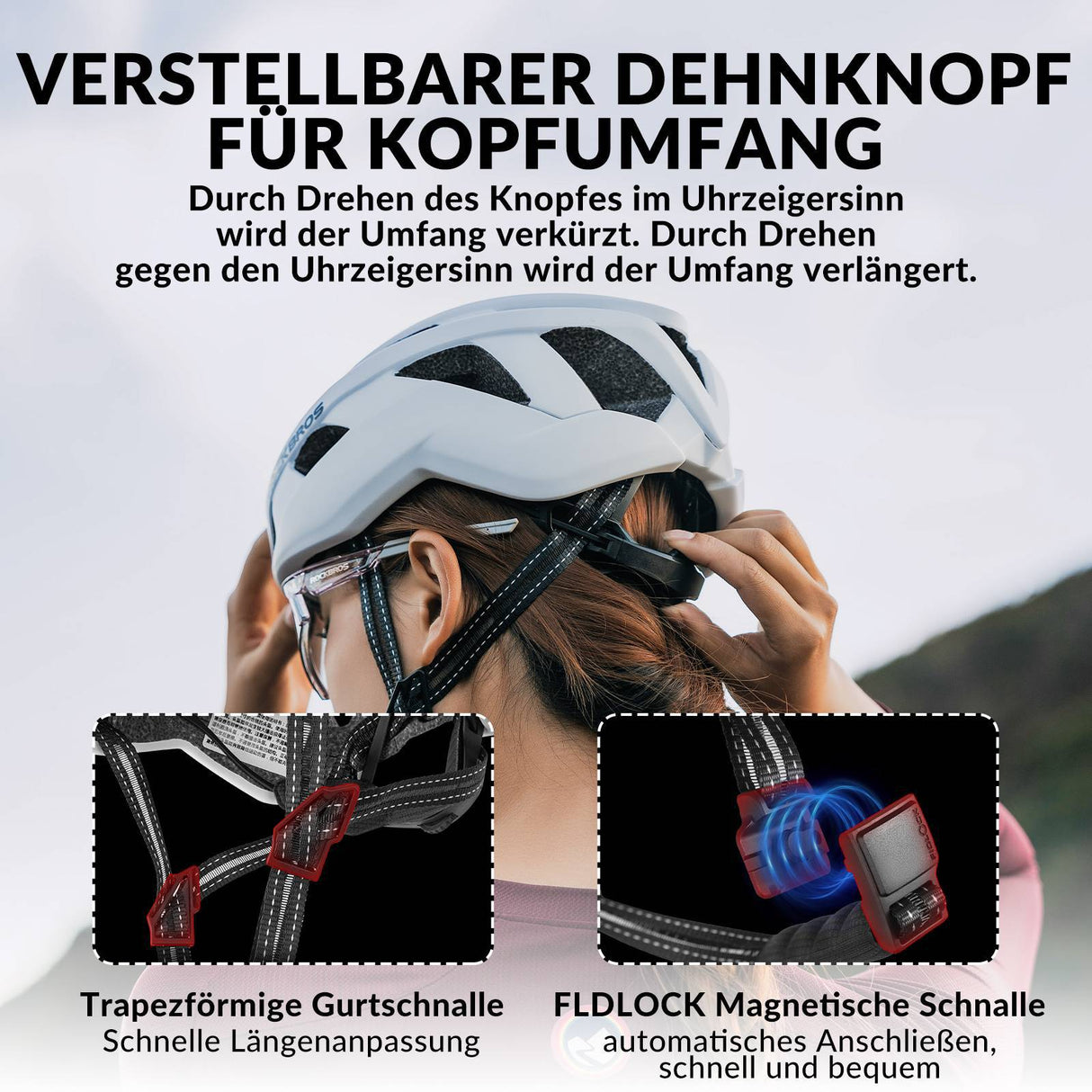 ROCKBROS Fahrradhelm Integrierter Cityhelm für Einsteiger - Unisex - ROCKBROS-EU