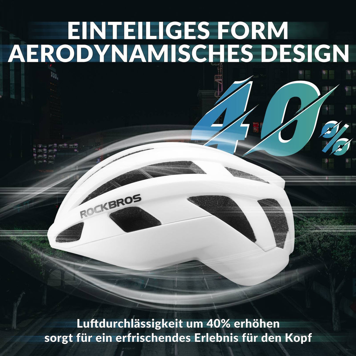 ROCKBROS Fahrradhelm Integrierter Cityhelm für Einsteiger - Unisex - ROCKBROS-EU