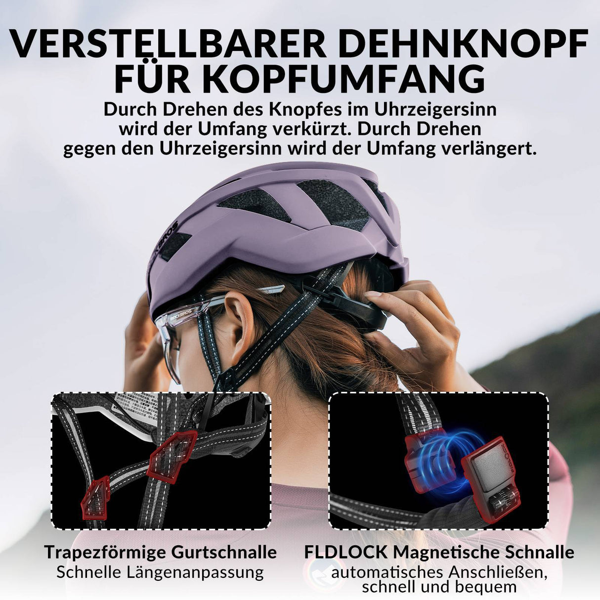 ROCKBROS Fahrradhelm Integrierter Cityhelm für Einsteiger - Unisex - ROCKBROS-EU