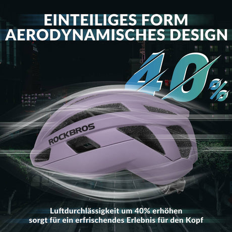 ROCKBROS Fahrradhelm Integrierter Cityhelm für Einsteiger - Unisex - ROCKBROS-EU