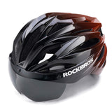 ROCKBROS Fahrradhelm Magnetischer Abnehmbarer MTB Helm mit Visier - ROCKBROS-EU