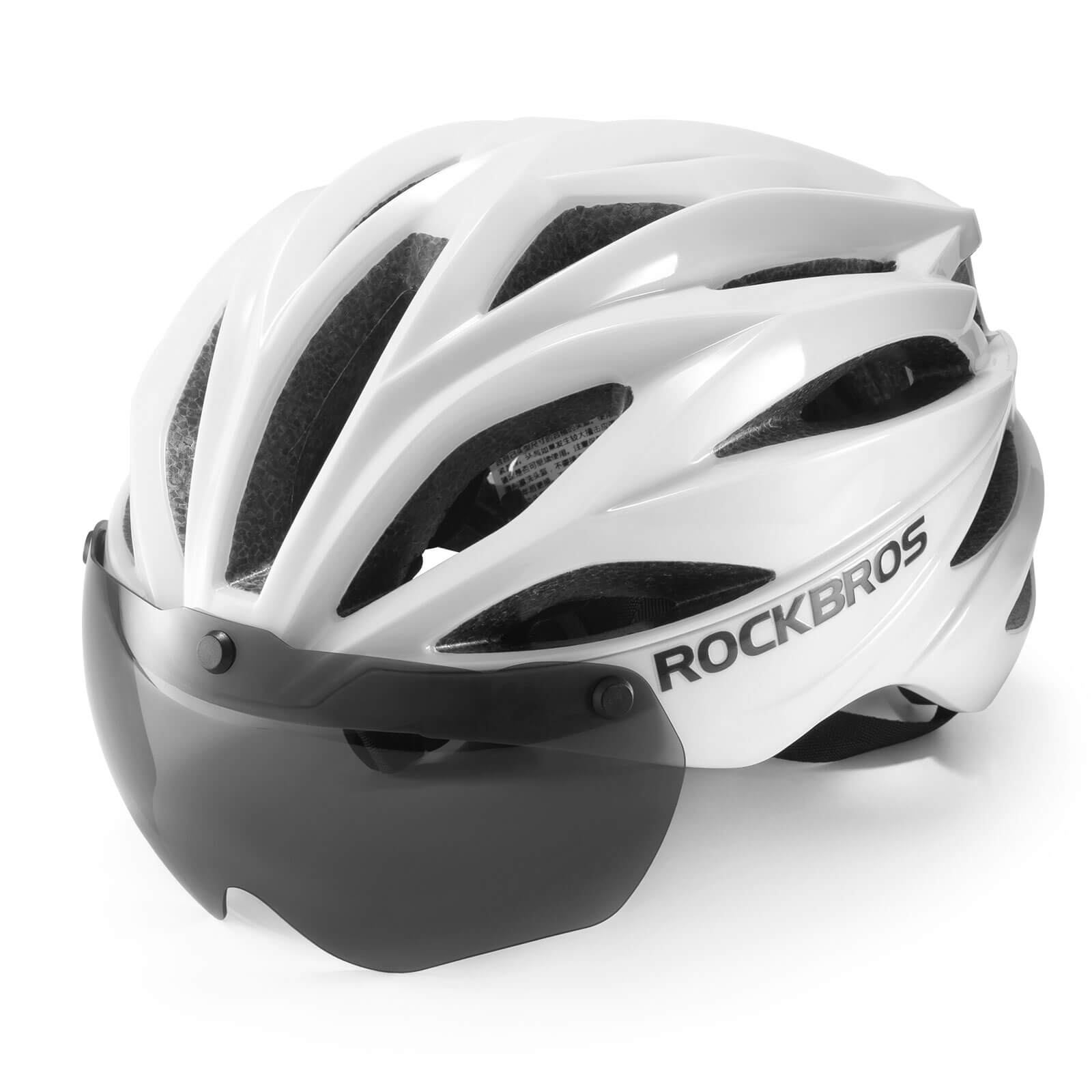 ROCKBROS Fahrradhelm Magnetischer Abnehmbarer MTB Helm mit Visier
