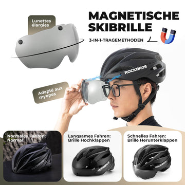 ROCKBROS Fahrradhelm Magnetischer Abnehmbarer MTB Helm mit Visier –  ROCKBROS-DE