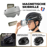 ROCKBROS Fahrradhelm Magnetischer Abnehmbarer MTB Helm mit Visier - ROCKBROS-EU