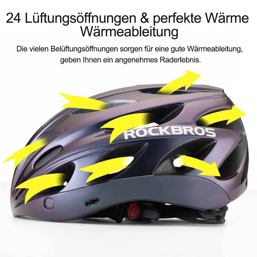 ROCKBROS Fahrradhelm mit integrierter abnehmbarer Magnetbrillen & Visier - ROCKBROS-EU