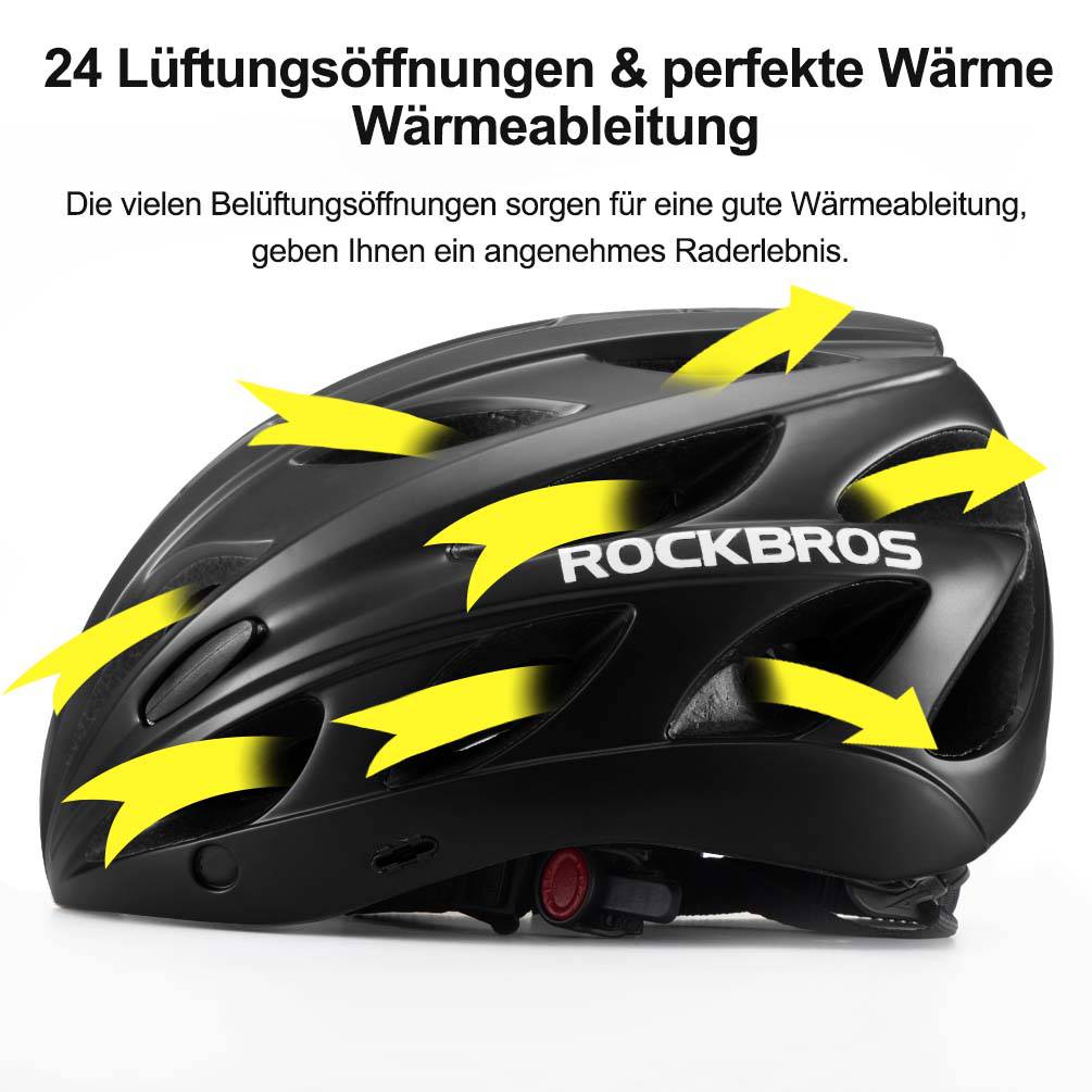 ROCKBROS Fahrradhelm mit integrierter abnehmbarer Magnetbrillen & Visier - ROCKBROS-EU