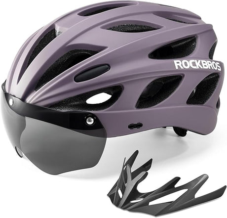 ROCKBROS Fahrradhelm mit integrierter abnehmbarer Magnetbrillen & Visier - ROCKBROS-EU