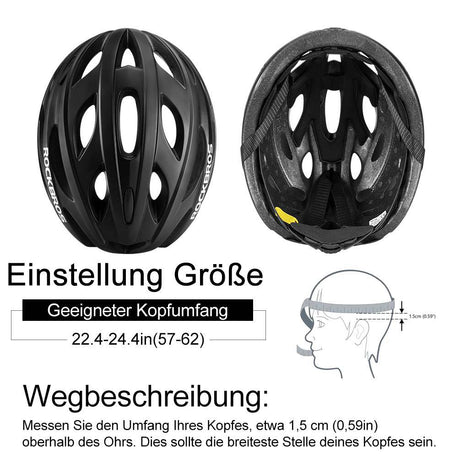 ROCKBROS Fahrradhelm mit integrierter abnehmbarer Magnetbrillen & Visier - ROCKBROS-EU