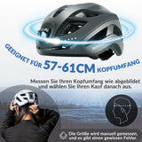 ROCKBROS Fahrradhelm mit Licht, mit USB 1800 mAh Atmungsaktiv 58-60 cm - ROCKBROS-EU