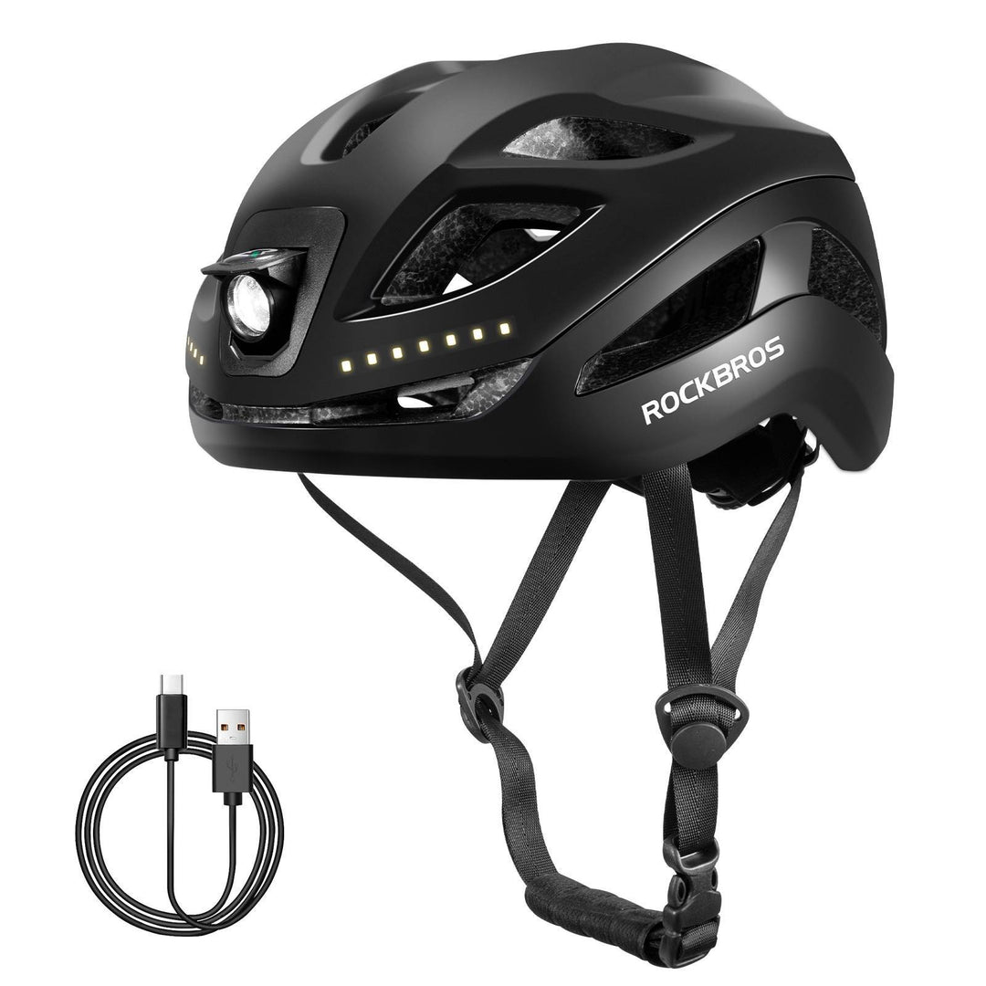 fahrradhelm damen mit hut ROCKBROS Fahrradhelm mit Licht, mit USB 1800 mAh Atmungsaktiv 58-60 cm – ROCKBROS-DE