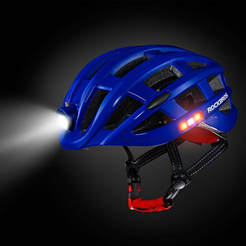 ROCKBROS Fahrradhelm mit Scheinwerfer und Sicherheitswarnleuchte - ROCKBROS-EU