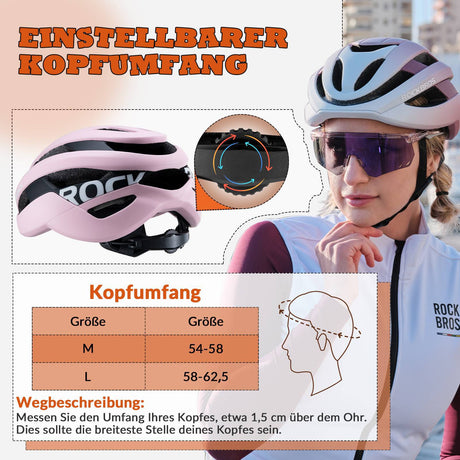 ROCKBROS Fahrradhelm Sport Mountainbike Schutzhelm Atmungsaktiv 54-58cm - ROCKBROS-EU