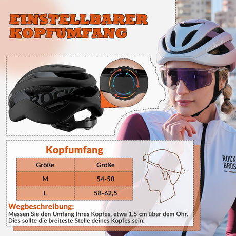 ROCKBROS Fahrradhelm Sport Mountainbike Schutzhelm Atmungsaktiv 54-58cm - ROCKBROS-EU