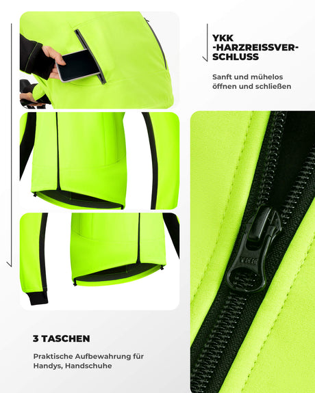 ROCKBROS Fahrradjacke Frühling Herren Radjacke Leuchtendes Grün - ROCKBROS-EU