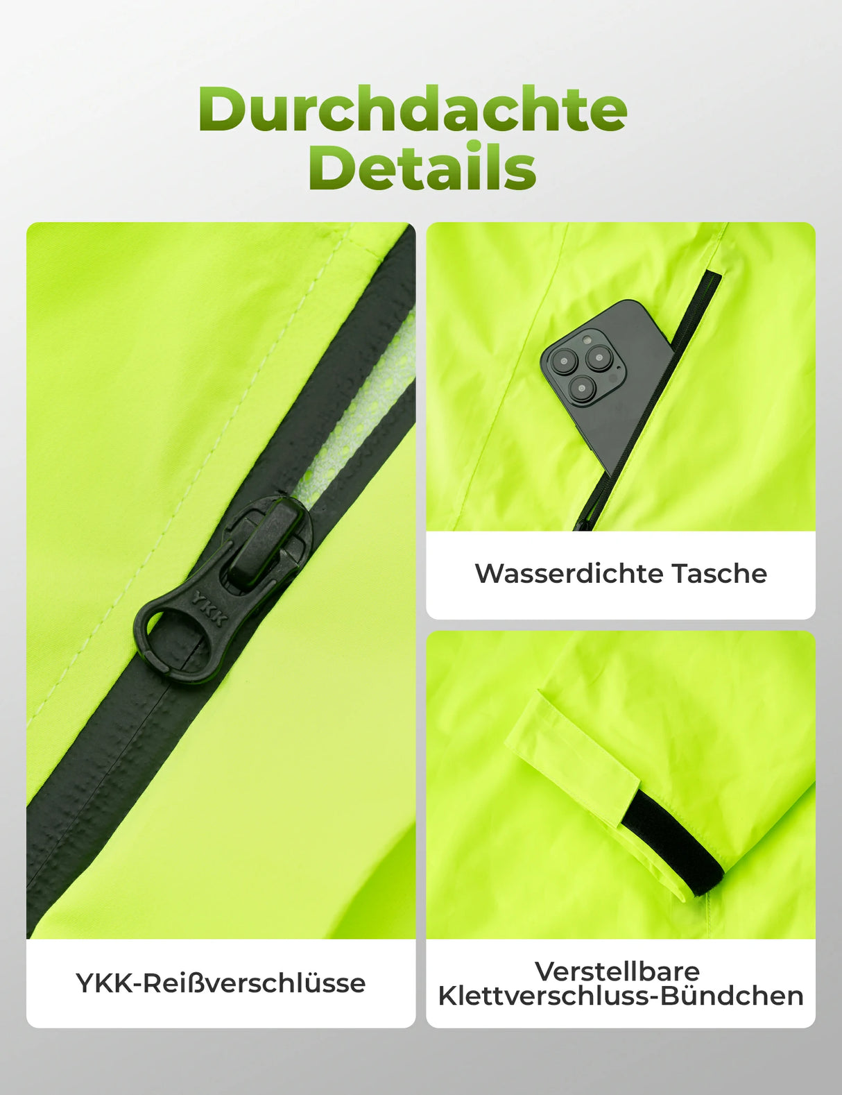 ROCKBROS Fahrradjacke Herren Wasserdicht Atmungsaktiv