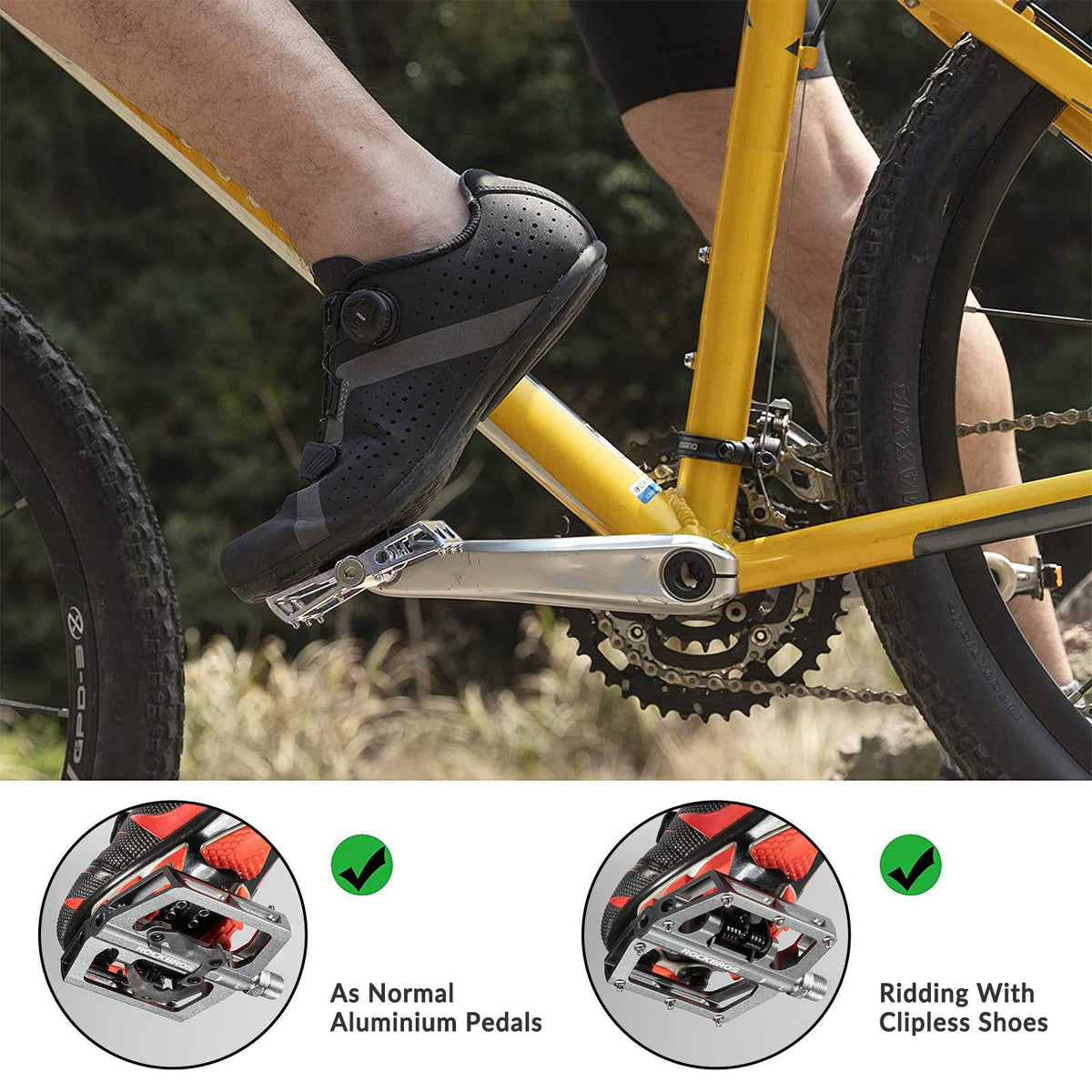 per pedale öffnungszeiten ROCKBROS Fahrradpedale Alu 2 in 1 SPD Pedale für MTB Rennrad Stadtrad –  ROCKBROS-DE