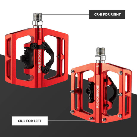 ROCKBROS Fahrradpedale Alu 2 in 1 SPD Pedale für MTB Rennrad Stadtrad - ROCKBROS-EU