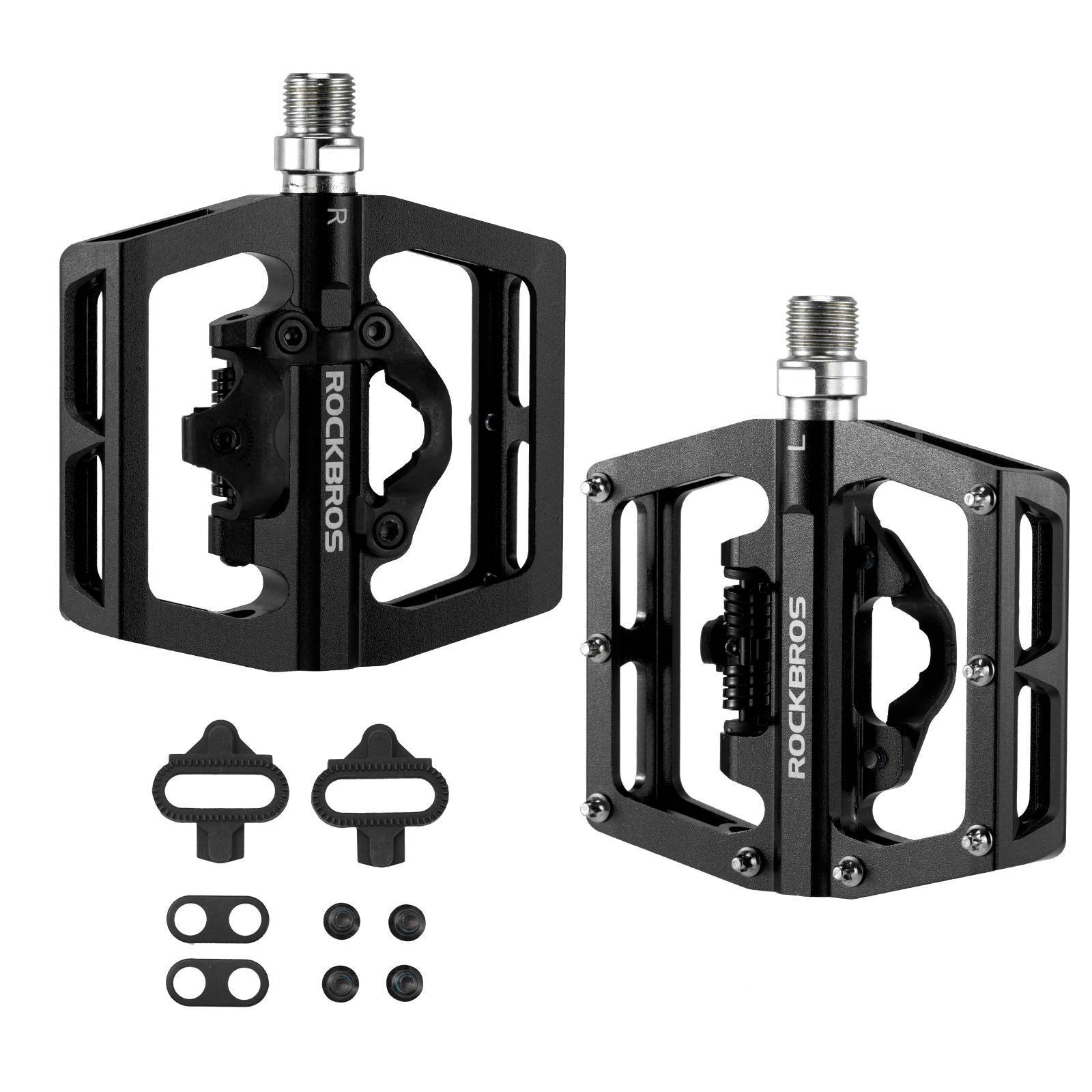 ROCKBROS bicycle pedals aluminum 2 in 1 SPD pedals for MTB road bike c ROCKBROS EU