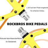 ROCKBROS Fahrradpedale Nylon Flat Pedale 9/16 Zoll mit 3 Bearing - ROCKBROS-EU