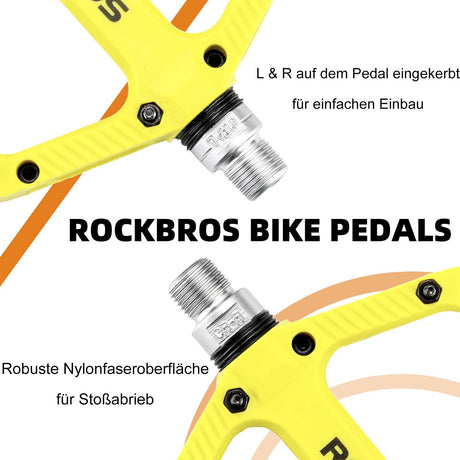 ROCKBROS Fahrradpedale Nylon Flat Pedale 9/16 Zoll mit 3 Bearing - ROCKBROS-EU