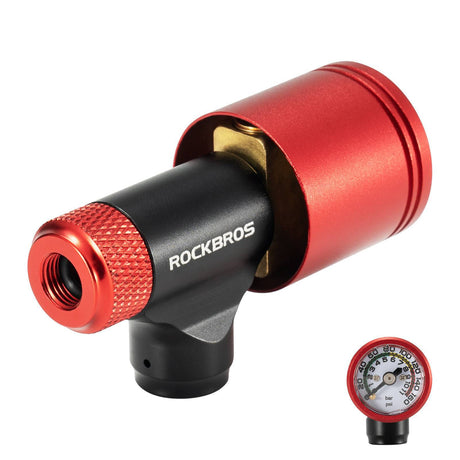 ROCKBROS Fahrradpumpe CO2 Kartuschenpumpe Minipumpe mit Druckdosierventil - ROCKBROS-EU