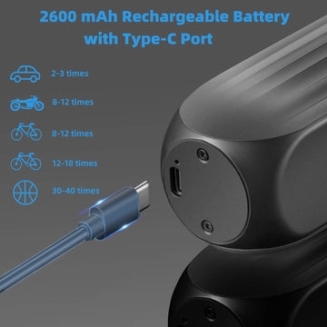 ROCKBROS Mini-Elektroluftpumpe – Kabellos, 150 PSI, 500 MAh Akku, Type-C, Mit LED-Display, Für Shrader & Presta – Für Fahrrad, Motorrad & Bälle ROCKBROS Mini-Elektroluftpumpe – Kabellos, 150 PSI, 500 MAh Akku, Type-C, Mit LED-Display, Für Shrader & Presta – Für Fahrrad, Motorrad & Bälle