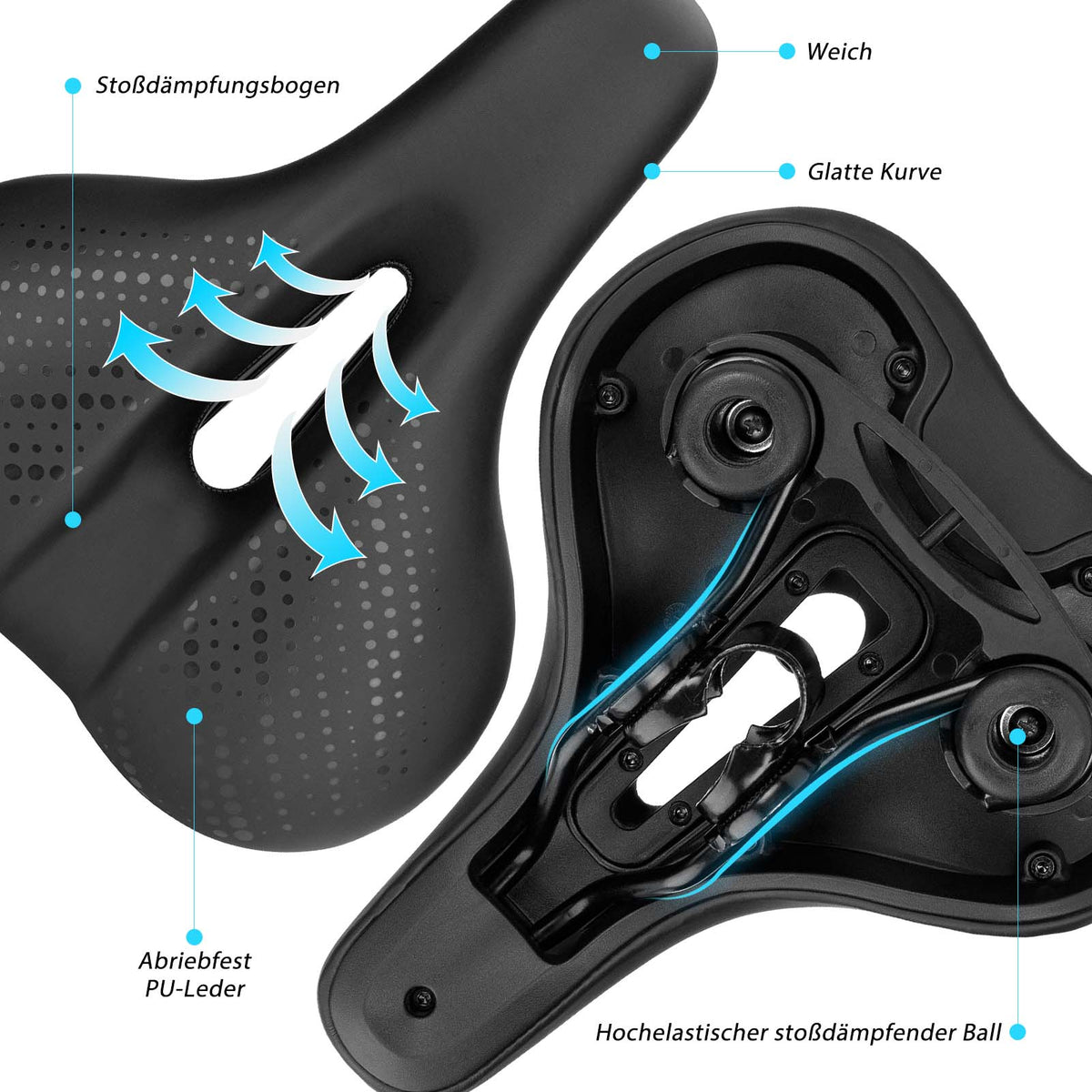 fahrradsattel ball ROCKBROS Fahrradsattel aus Atmungsaktiv hohler Memory Foam