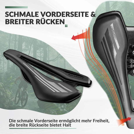 ROCKBROS Fahrradsattel Ergonomisch Fahrradsitz Atmungsaktiver 14,5 * 25cm - ROCKBROS-EU